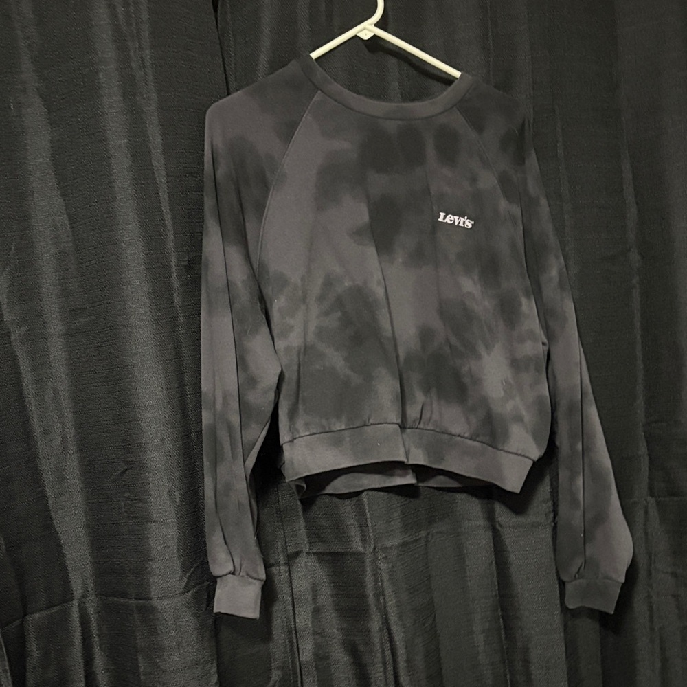 Levi's Charcoal Tie-Dye Women's Crew Neck Sweater